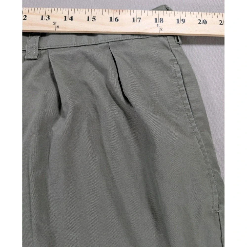Vintage 90s Polo Ralph Lauren Tyler Shorts Mens 38 Olive Green Pleated Chino 9